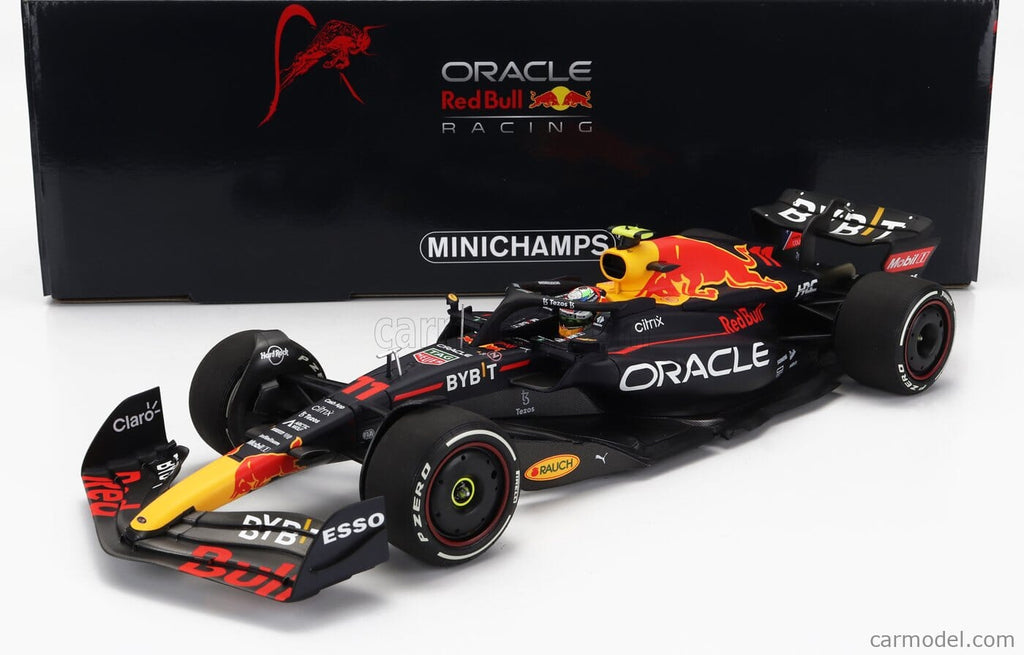 Red Bull Racing F1 Sergio Perez 2nd Place RB18 Belgium GP 1:18 Model Car - Minichamps Model Cars Red Bull Racing 