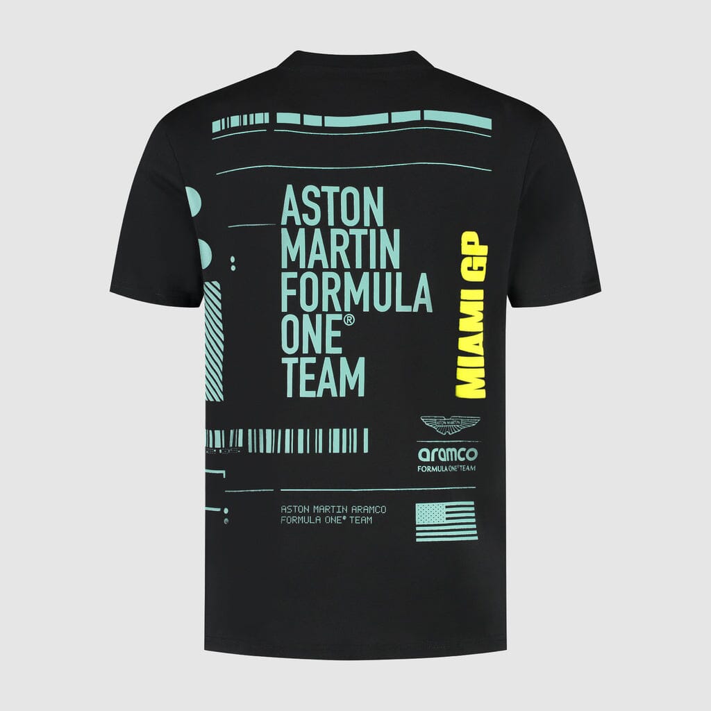 Aston Martin F1 Miami GP T-Shirt - Black T-shirts Aston Martin F1 