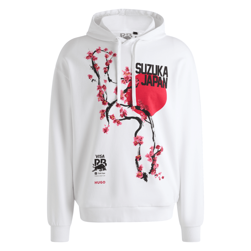 Visa Cash App RB F1 Men's Special Edition Suzuka Japan GP Hoodie - White Hoodies Visa Cash App RB 